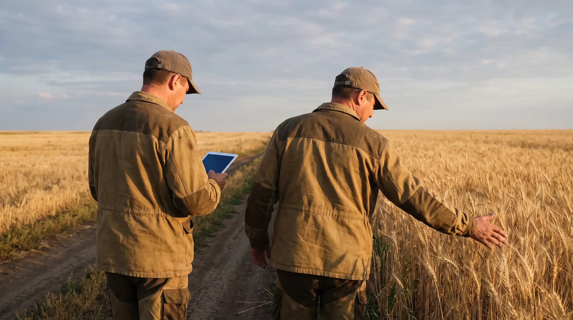 مهندسون زراعيون في الحقل